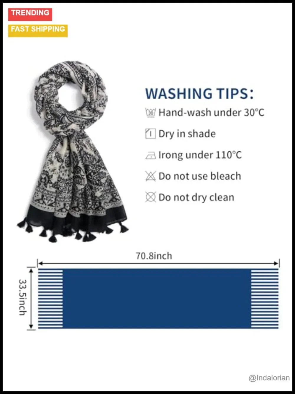 Lightweight Soft Floral Leopard Scarf for Women Fashion Shawl Wrap with Fringe